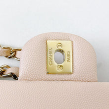 Load image into Gallery viewer, Chanel 22c light beige caviar medium classic flap, light gold hdw
