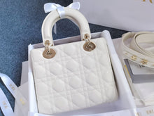 Load image into Gallery viewer, Lady Dior MyABC Dior bag white, with gold hdw
