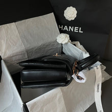 Load image into Gallery viewer, Chanel black small trendy, rose gold hdw
