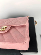 Load image into Gallery viewer, Chanel vintage pink sakura mini caviar square, 24k gold hdw
