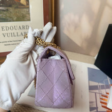 Load image into Gallery viewer, Chanel 24P mini reissue lilac purple, with aged gold hardware
