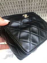 Load image into Gallery viewer, Chanel black vintage lambskin square, silver hdw
