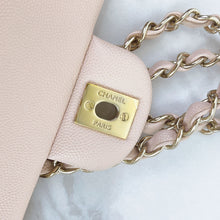 Load image into Gallery viewer, Chanel 22c light beige caviar medium classic flap, light gold hdw
