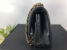 Load image into Gallery viewer, Chanel 31 series black lambskin medium flap, gold hdw
