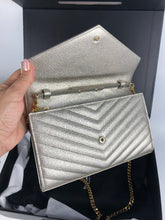 Load image into Gallery viewer, Ysl gold cassandre woc wallet on chain, gold hdw
