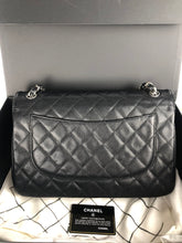 Load image into Gallery viewer, Chanel black caviar jumbo, silver hdw
