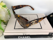 Load image into Gallery viewer, Chanel brown tortoise polarized sunglasses
