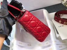Load image into Gallery viewer, Lady Dior small red lambskin with gold hdw
