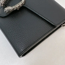 Load image into Gallery viewer, Gucci black Dionysus woc, wallet on chain
