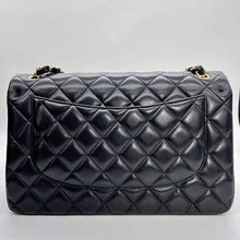 Load image into Gallery viewer, Chanel black jumbo lambskin with gold hdw
