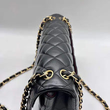 Load image into Gallery viewer, Chanel black jumbo lambskin with gold hdw
