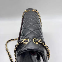 Load image into Gallery viewer, Chanel black jumbo lambskin with gold hdw
