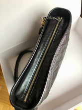 Load image into Gallery viewer, Chanel Large purple iridescent Gabrielle, aged calfskin
