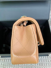 Load image into Gallery viewer, Chanel caramel mini lambskin, with silver hdw
