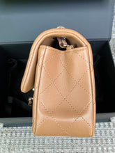 Load image into Gallery viewer, Chanel caramel mini lambskin, with silver hdw
