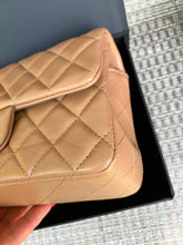 Load image into Gallery viewer, Chanel caramel mini lambskin, with silver hdw
