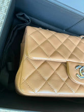 Load image into Gallery viewer, Chanel caramel mini lambskin, with silver hdw
