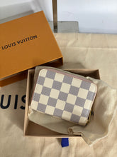 Load image into Gallery viewer, Louis Vuitton zippy coin purse / wallet, Damier Azur with gold hdw
