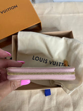 Load image into Gallery viewer, Louis Vuitton zippy coin purse / wallet, Damier Azur with gold hdw
