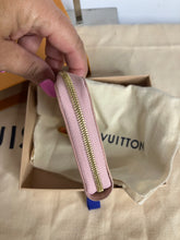 Load image into Gallery viewer, Louis Vuitton zippy coin purse / wallet, Damier Azur with gold hdw
