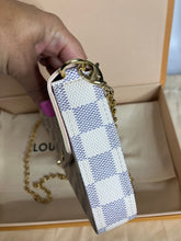 Load image into Gallery viewer, Louis Vuitton pochette felicie, Damier Azur / Rose Ballerine with gold hdw.
