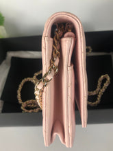 Load image into Gallery viewer, Chanel light pink caviar crystal cc woc, light gold hdw
