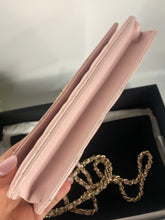 Load image into Gallery viewer, Chanel light pink caviar crystal cc woc, light gold hdw

