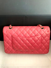 Load image into Gallery viewer, Chanel dark pink rare edge stitched caviar medium classic, gold hdw, 23 series
