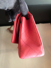 Load image into Gallery viewer, Chanel dark pink rare edge stitched caviar medium classic, gold hdw, 23 series
