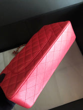 Load image into Gallery viewer, Chanel dark pink rare edge stitched caviar medium classic, gold hdw, 23 series
