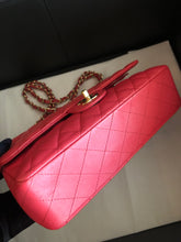 Load image into Gallery viewer, Chanel dark pink rare edge stitched caviar medium classic, gold hdw, 23 series
