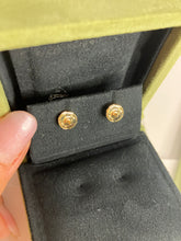 Load image into Gallery viewer, Van Cleef &amp; Arpels (VCA) sweet 18k gold earstuds/earrings, white mother of pearl (MOP)
