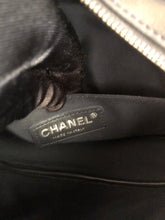 Load image into Gallery viewer, Chanel smokey blue chevron calfskin camera bag with tassel, silver hdw
