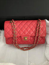 Load image into Gallery viewer, Chanel dark pink rare edge stitched caviar medium classic, gold hdw
