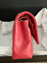 Load image into Gallery viewer, Chanel dark pink rare edge stitched caviar medium classic, gold hdw
