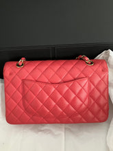 Load image into Gallery viewer, Chanel dark pink rare edge stitched caviar medium classic, gold hdw
