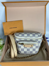 Load image into Gallery viewer, Louis Vuitton Damier Azur mini bumbag, gold hdw
