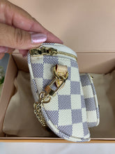 Load image into Gallery viewer, Louis Vuitton Damier Azur mini bumbag, gold hdw
