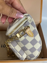 Load image into Gallery viewer, Louis Vuitton Damier Azur mini bumbag, gold hdw
