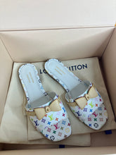 Load image into Gallery viewer, Louis Vuitton x Takashi Murakami Sandals/Slides White Multicolored
