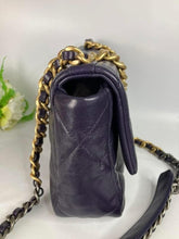 Load image into Gallery viewer, Chanel 19 in purple lambskin, gold hdw

