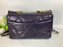 Load image into Gallery viewer, Chanel 19 in purple lambskin, gold hdw
