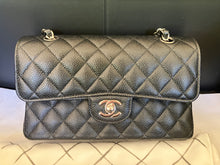 Load image into Gallery viewer, Chanel Black caviar small classic flap, silver hdw
