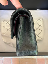 Load image into Gallery viewer, Chanel Black caviar small classic flap, silver hdw
