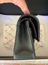 Load image into Gallery viewer, Chanel Black caviar small classic flap, silver hdw
