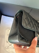 Load image into Gallery viewer, Chanel Black caviar small classic flap, silver hdw
