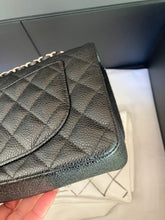 Load image into Gallery viewer, Chanel Black caviar small classic flap, silver hdw
