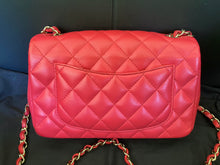 Load image into Gallery viewer, Chanel red/pink mini lambskin, gold hdw
