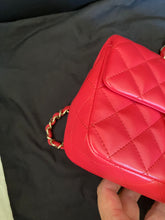 Load image into Gallery viewer, Chanel red/pink mini lambskin, gold hdw
