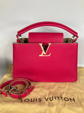 Load image into Gallery viewer, Louis Vuitton capucines PM pink taurillon leather, silver hdw
